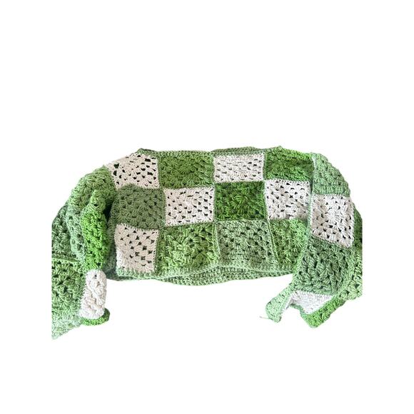 Title Unknown Sweaters - Handmade green crochet sweater